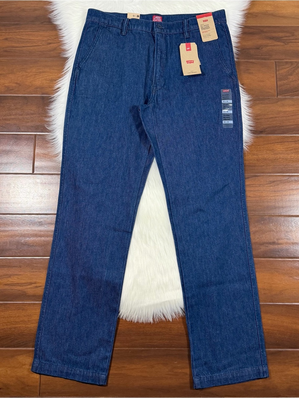 Levi's Men's Size 34 X 34 Half Past Rinse‎ XX Chino Relaxed Straight Denim Jeans